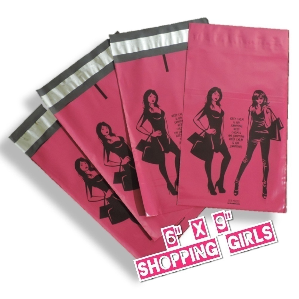 50 Poly Mailers 6x9 Shopping Girls